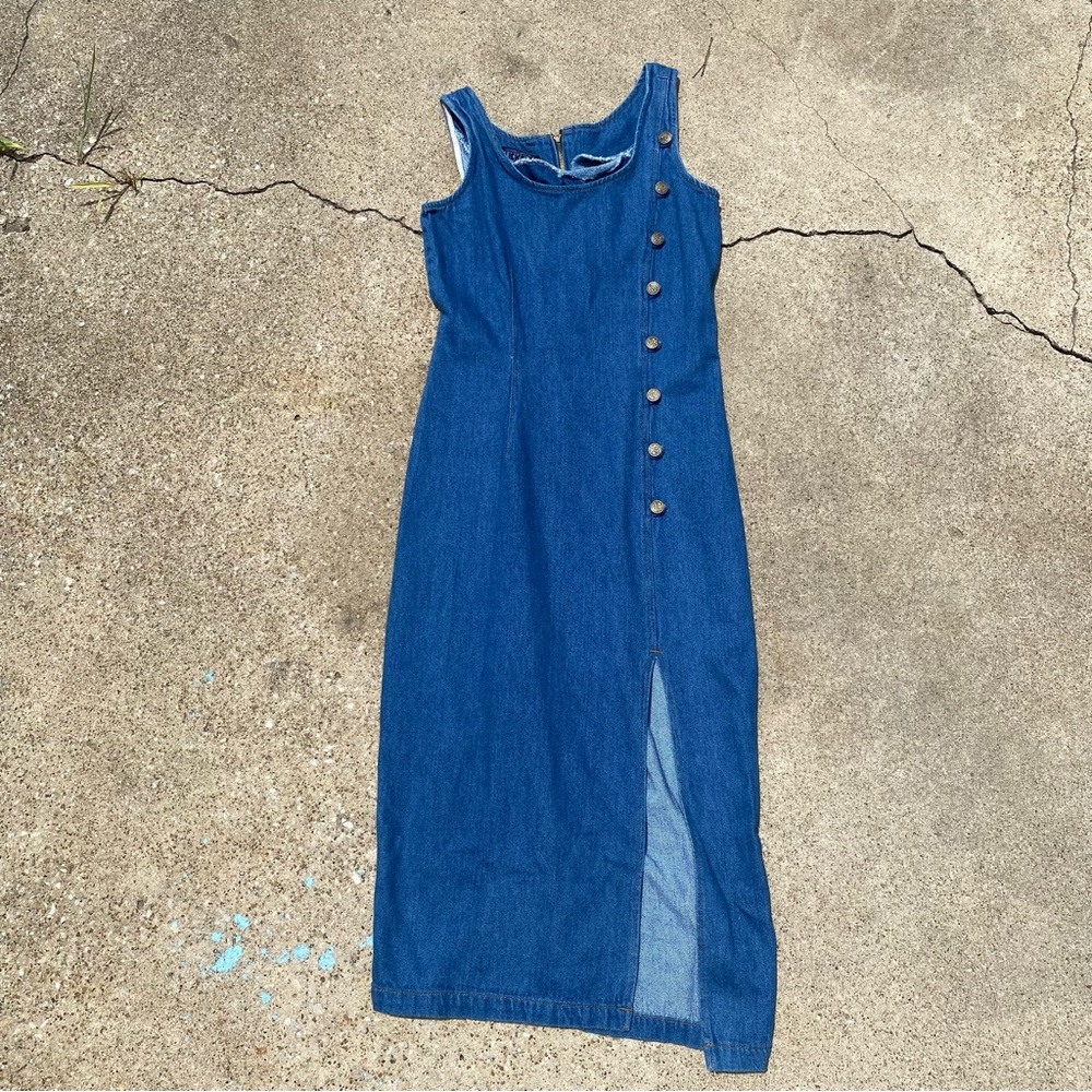 vintage denim bodycon dress